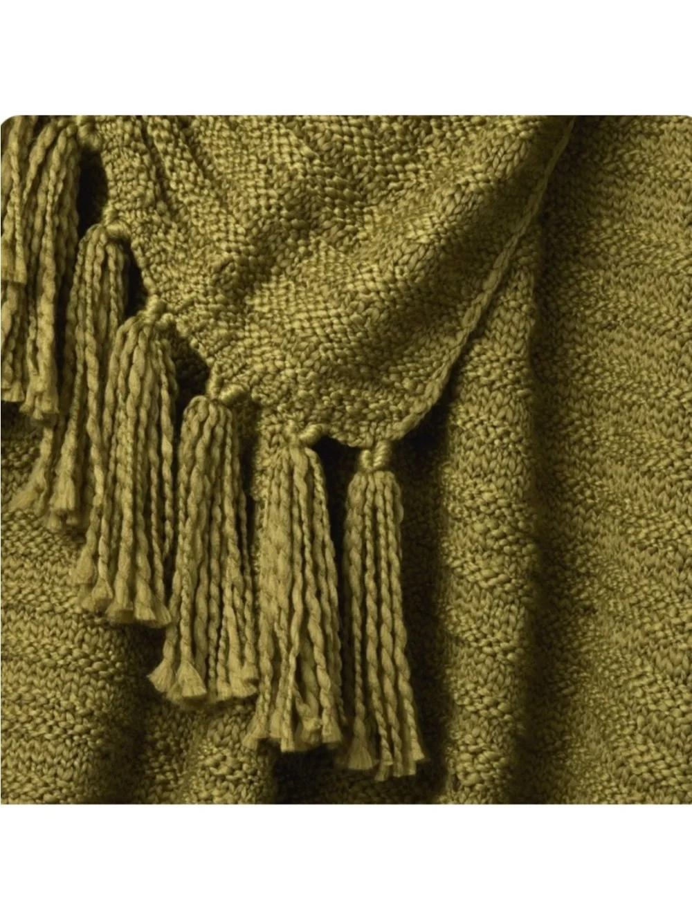 Studio McGee Raised Striped Chunky Knit Throw Blanket | Green | NWT